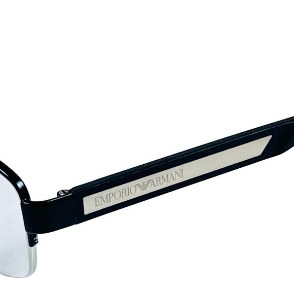Emporio Armani Half Rim Designer Eyeglasses EA1029 56 18 140 Black Frames Used - Picture 14 of 15